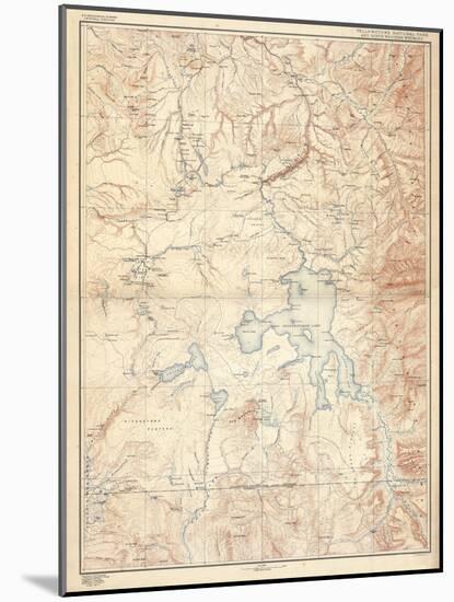 1885, Yellowstone National Park 1885, Wyoming, United States-null-Mounted Giclee Print