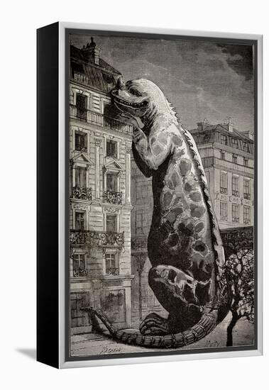 1886 Flammarion's Iguanodon Dinosaur-Stewart Stewart-Framed Premier Image Canvas