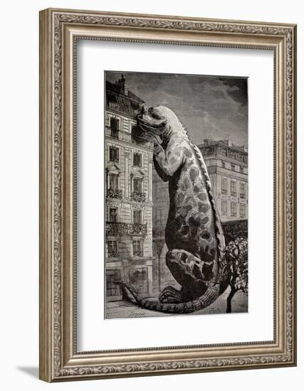 1886 Flammarion's Iguanodon Dinosaur-Stewart Stewart-Framed Photographic Print