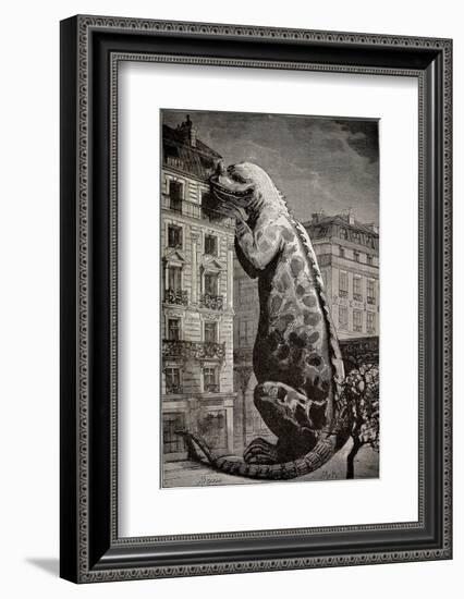 1886 Flammarion's Iguanodon Dinosaur-Stewart Stewart-Framed Photographic Print