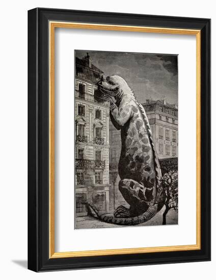 1886 Flammarion's Iguanodon Dinosaur-Stewart Stewart-Framed Photographic Print