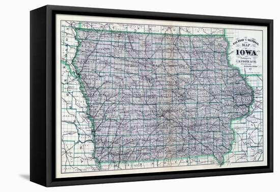 1887, Iowa Rail Road Sectional Map, Iowa, United States-null-Framed Premier Image Canvas