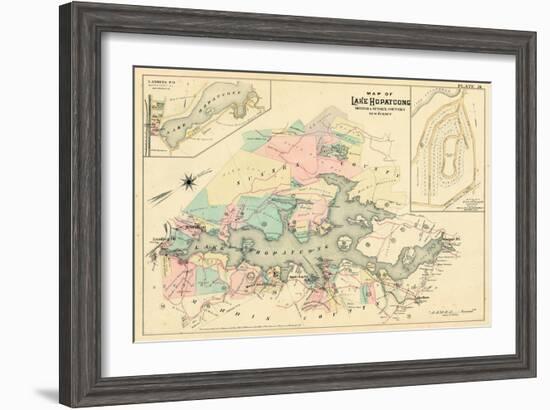 1887, Lake Hopatcong, Morris, Sussex Counties, Landing, New Jersey, United States-null-Framed Giclee Print