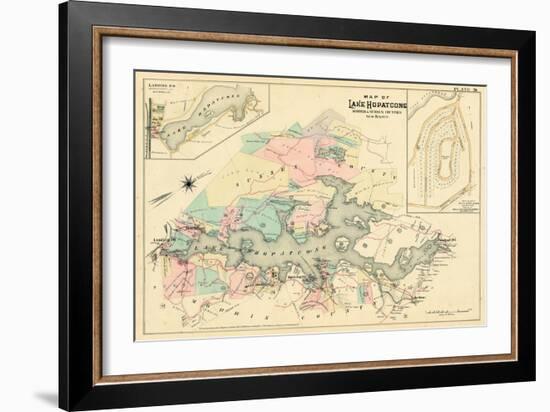 1887, Lake Hopatcong, Morris, Sussex Counties, Landing, New Jersey, United States-null-Framed Giclee Print