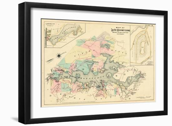 1887, Lake Hopatcong, Morris, Sussex Counties, Landing, New Jersey, United States-null-Framed Giclee Print