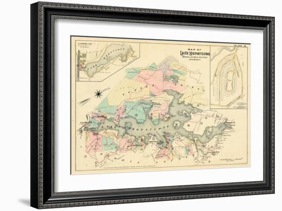 1887, Lake Hopatcong, Morris, Sussex Counties, Landing, New Jersey, United States-null-Framed Premium Giclee Print