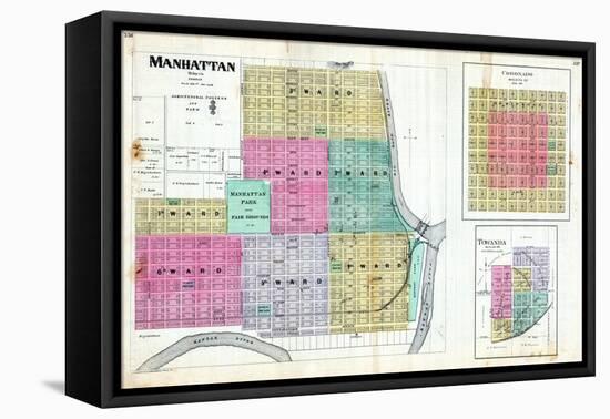 1887, Manhattan, Coronado, Towanda, Kansas, United States-null-Framed Premier Image Canvas