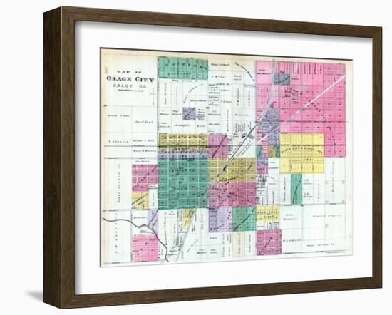 1887, Osage City, Kansas, United States-null-Framed Giclee Print