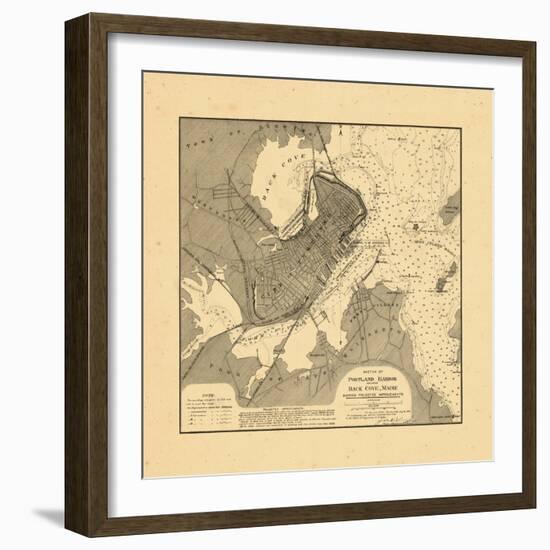 1887, Portland Harbor, Maine-null-Framed Giclee Print