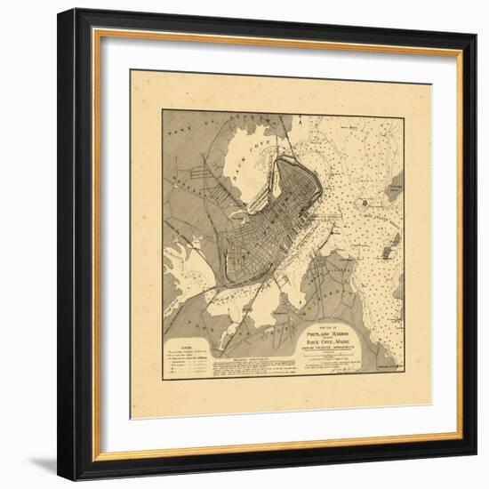 1887, Portland Harbor, Maine-null-Framed Giclee Print