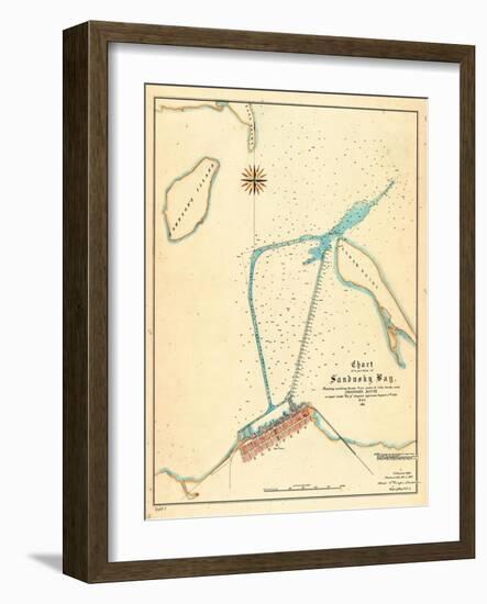 1887, Sandusky Bay Chart Ohio, Ohio, United States-null-Framed Giclee Print