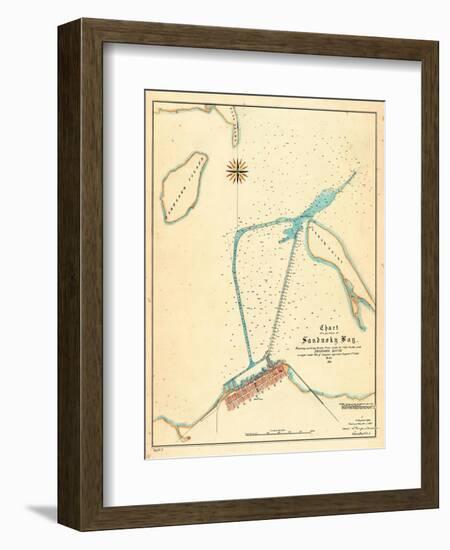 1887, Sandusky Bay Chart Ohio, Ohio, United States-null-Framed Giclee Print