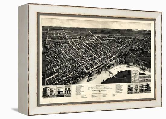 1887, Selma Bird's Eye View, Alabama, United States-null-Framed Premier Image Canvas