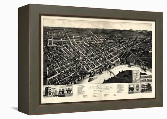 1887, Selma Bird's Eye View, Alabama, United States-null-Framed Premier Image Canvas