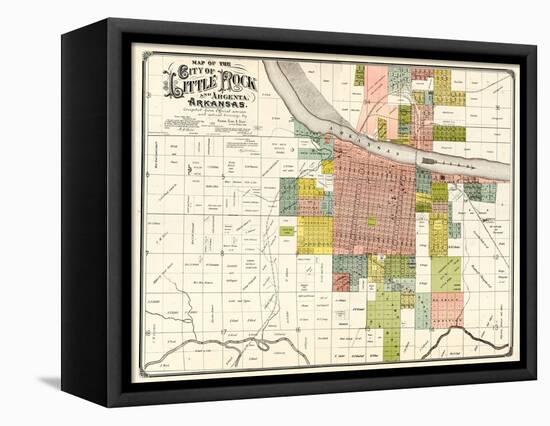 1888, Little Rock City Map, Arkansas, United States-null-Framed Premier Image Canvas