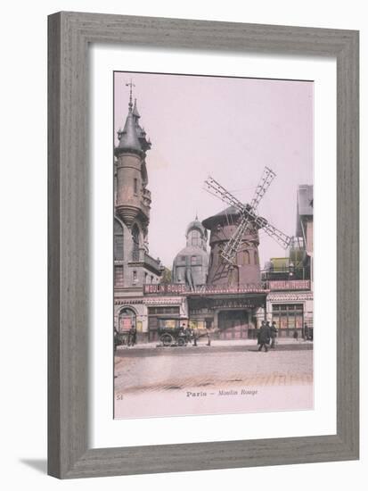 1889 Carte Postal colorée Moulin Rouge-Jules Chéret-Framed Giclee Print