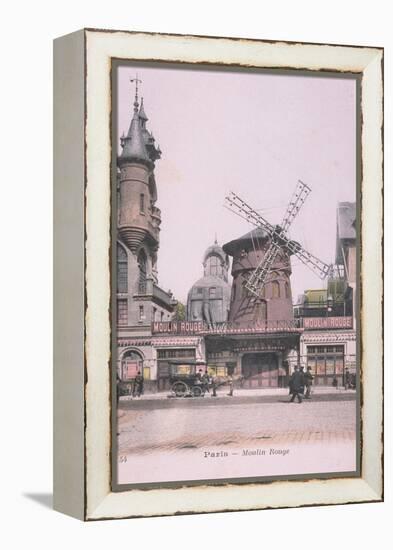 1889 Carte Postal colorée Moulin Rouge-Jules Chéret-Framed Premier Image Canvas