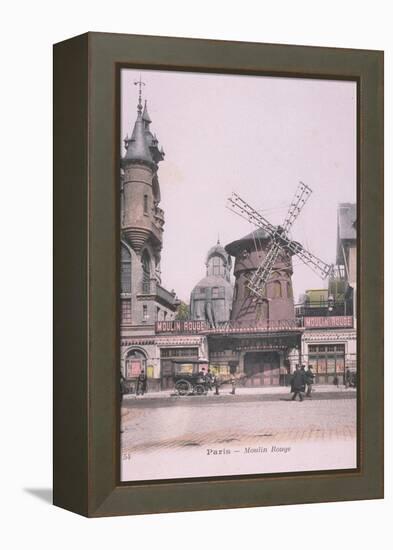 1889 Carte Postal colorée Moulin Rouge-Jules Chéret-Framed Premier Image Canvas