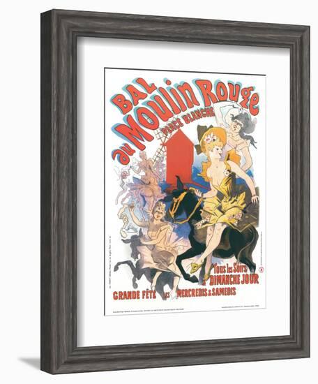 1889 Moulin Rouge Place Blanche-Jules Ch?ret-Framed Giclee Print