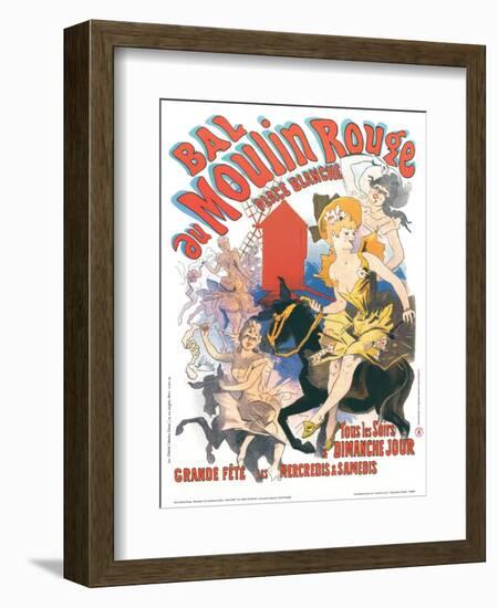 1889 Moulin Rouge Place Blanche-Jules Ch?ret-Framed Giclee Print