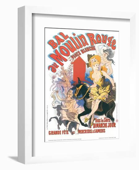 1889 Moulin Rouge Place Blanche-Jules Ch?ret-Framed Giclee Print