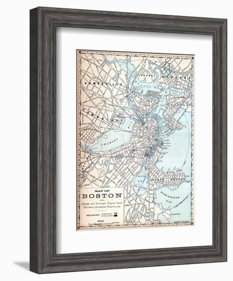 1890, Boston, Massachusetts-null-Framed Giclee Print