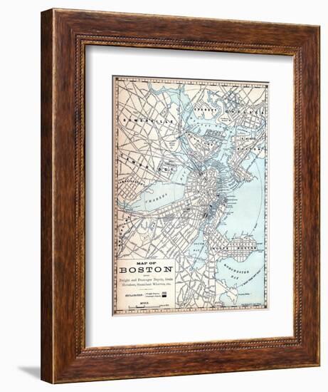 1890, Boston, Massachusetts-null-Framed Giclee Print