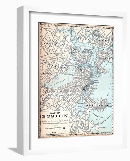 1890, Boston, Massachusetts-null-Framed Giclee Print