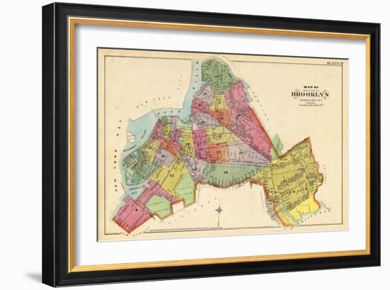 1890, Brooklyn City Map, New York, United States-null-Framed Giclee Print