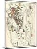 1890, Seattle City and Environs Map, Washington, United States-null-Mounted Giclee Print