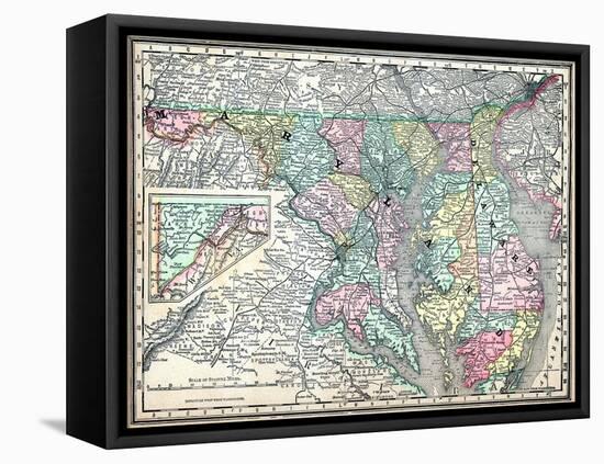 1890, United States, Delaware, Maryland, North America, Maryland, Delaware-null-Framed Premier Image Canvas