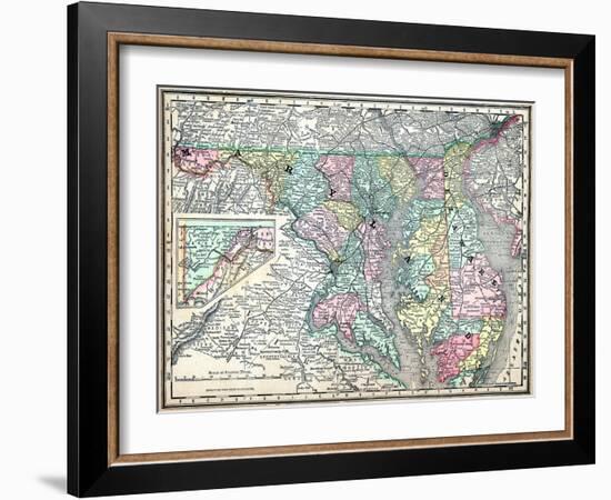 1890, United States, Delaware, Maryland, North America, Maryland, Delaware-null-Framed Giclee Print