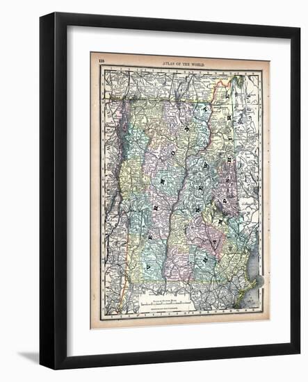 1890, United States, New Hampshire, Vermont, North America, New Hampshire, Vermont-null-Framed Giclee Print