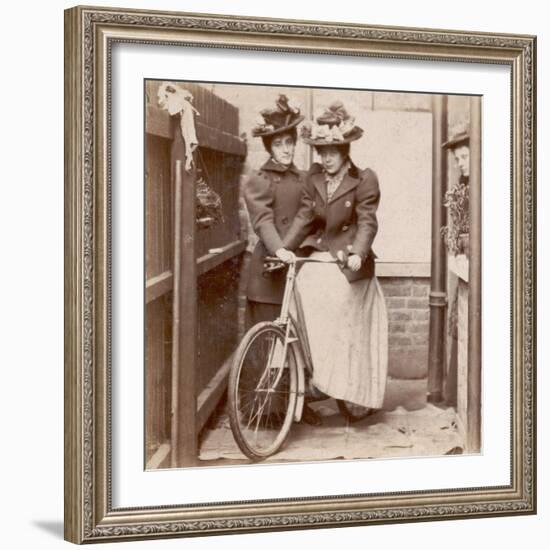 1890S Cycling Ladies-null-Framed Photographic Print