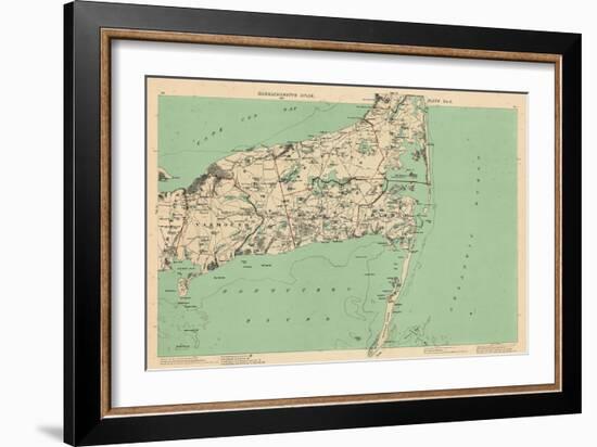 1891, Cape Cod, Barnstable, Orleans, Brewster, Harwich, Chatham, Dennis, Yarmouth, Massachusetts-null-Framed Giclee Print