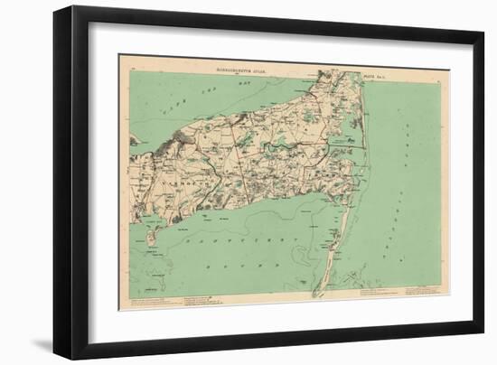 1891, Cape Cod, Barnstable, Orleans, Brewster, Harwich, Chatham, Dennis, Yarmouth, Massachusetts-null-Framed Giclee Print