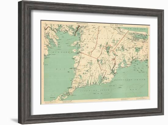 1891, Cape Cod, Plymouth, Barnstable, Falmouth, Mashpee, Bourne, Marion, Massachusetts, USA-null-Framed Giclee Print