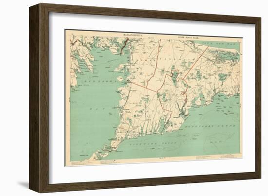 1891, Cape Cod, Plymouth, Barnstable, Falmouth, Mashpee, Bourne, Marion, Massachusetts, USA-null-Framed Giclee Print