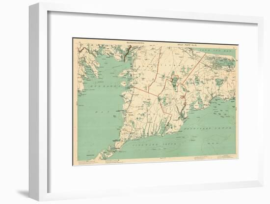 1891, Cape Cod, Plymouth, Barnstable, Falmouth, Mashpee, Bourne, Marion, Massachusetts, USA-null-Framed Giclee Print