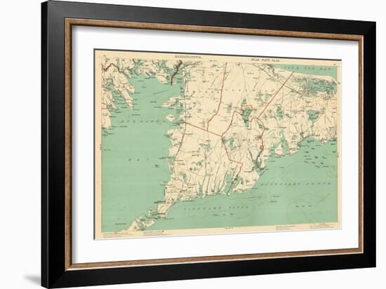 1891, Cape Cod, Plymouth, Barnstable, Falmouth, Mashpee, Bourne, Marion, Massachusetts, USA-null-Framed Giclee Print