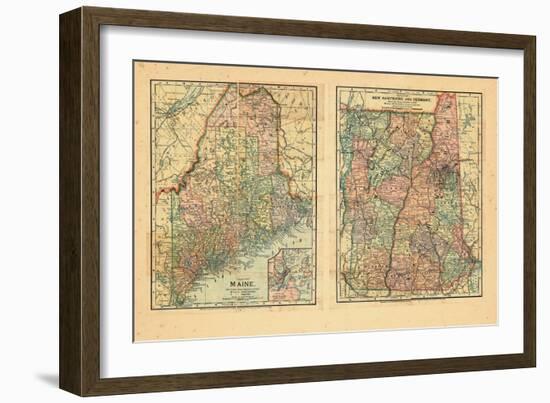 1891, Maine, New Hampshire, Vermont-null-Framed Giclee Print