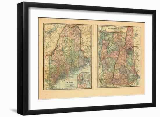 1891, Maine, New Hampshire, Vermont-null-Framed Giclee Print