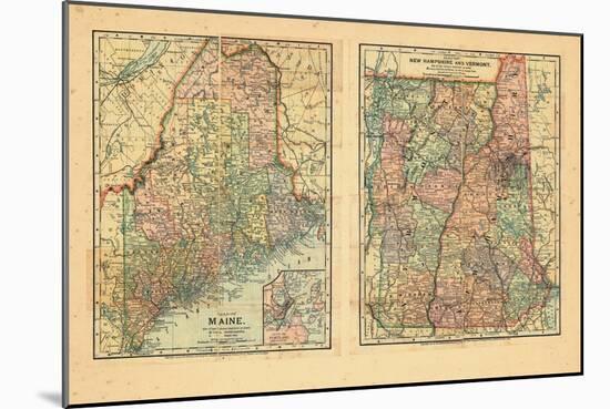 1891, Maine, New Hampshire, Vermont-null-Mounted Giclee Print