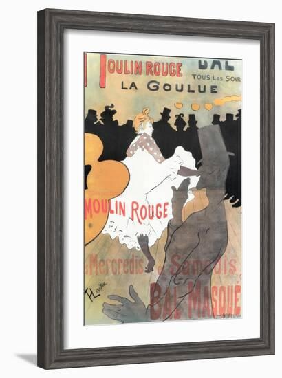 1891 Moulin Rouge La Goulue (1bande)-Henri de Toulouse-Lautrec-Framed Giclee Print