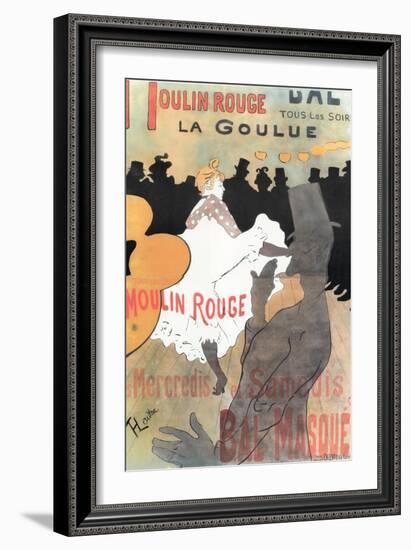 1891 Moulin Rouge La Goulue (1bande)-Henri de Toulouse-Lautrec-Framed Giclee Print