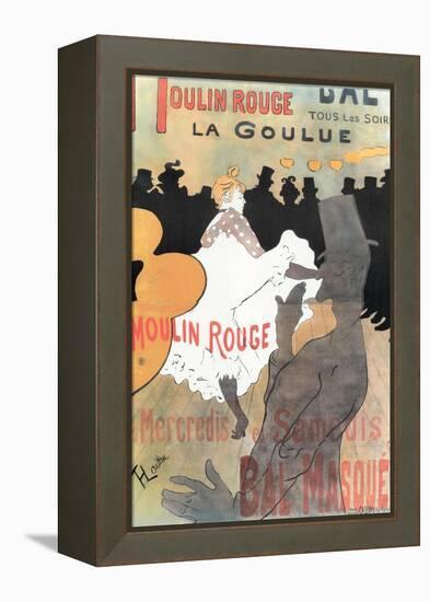 1891 Moulin Rouge La Goulue (1bande)-Henri de Toulouse-Lautrec-Framed Premier Image Canvas