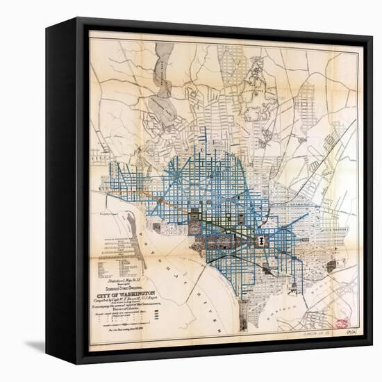 1891, Schedule of Street Sweeping, District of Columbia, United States-null-Framed Premier Image Canvas