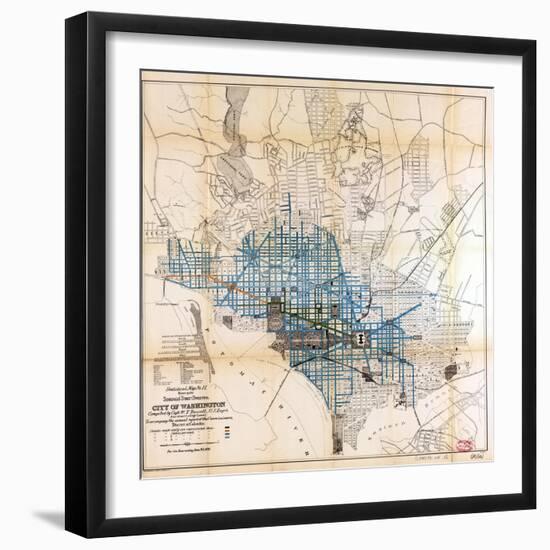1891, Schedule of Street Sweeping, District of Columbia, United States-null-Framed Giclee Print