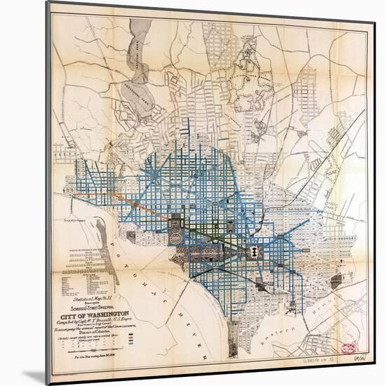1891, Schedule of Street Sweeping, District of Columbia, United States-null-Mounted Giclee Print
