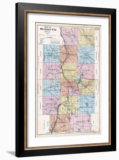 1891, Summit County Map, Ohio, United States-null-Framed Giclee Print